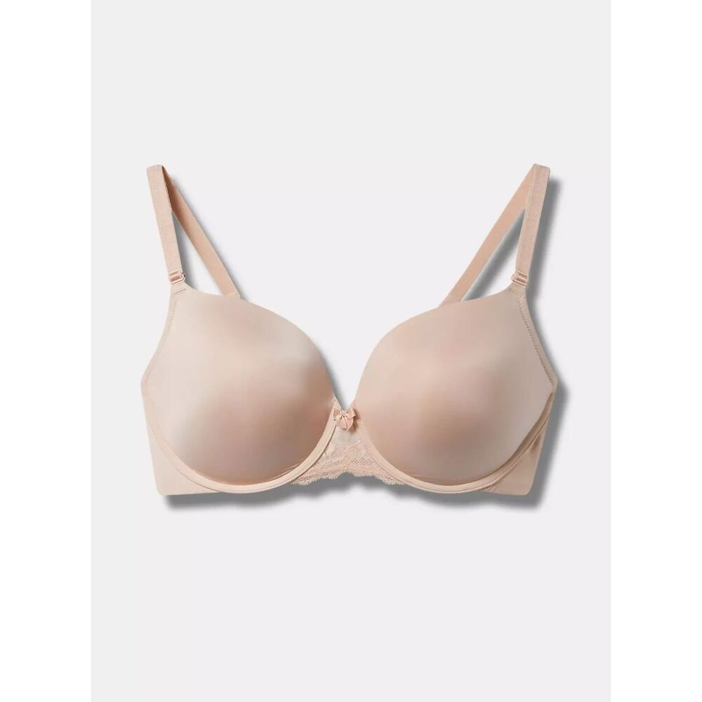 Torrid Perfect Coverage Push Up Bra Black 38DDD Back Smoothing Curvy Basic